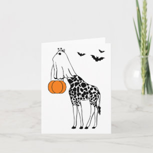 Tarjeta Giraffe Halloween Divertidos disfraces de ropa de