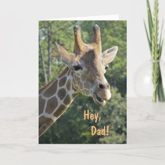 Tarjeta Giraffe Hey Dad