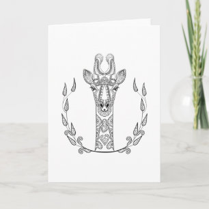 Tarjeta Giraffe inspirada