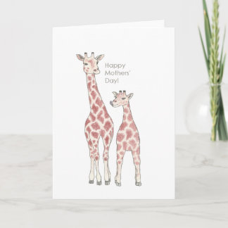 Tarjeta Giraffe Mothers Day