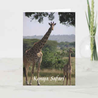 Tarjeta Giraffe, Safari de Kenia
