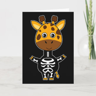 Tarjeta Giraffe Skeleton Xray Costume Cute Easy Halloween