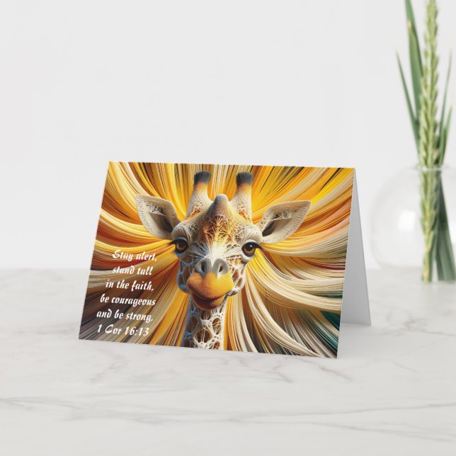 Tarjeta Giraffe Stand Tall (Anverso)