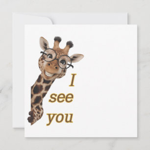 Tarjeta Giraffe.Text.Te veo