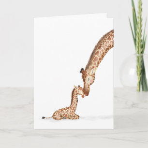 Tarjeta Giraffe y ternera cierran el Día de la Madre