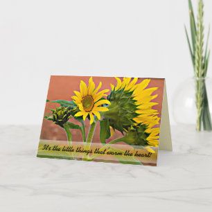 Tarjeta Girando en torno a ti Foto de brote de girasol en 