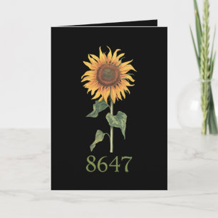 Tarjeta Girasol 8647 86 47 Sutil Anti Trump Floral Boho