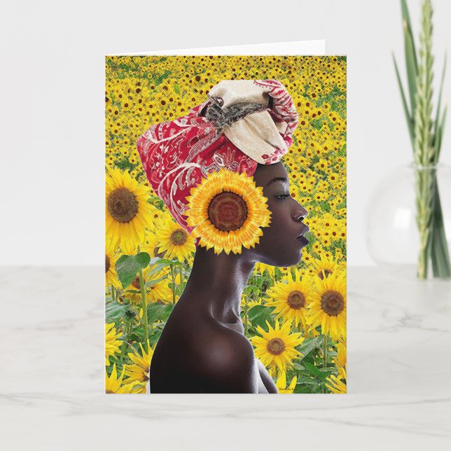 Tarjeta Girasol africano (Anverso)