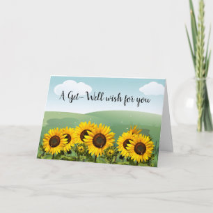 Tarjeta Girasol Alegre Amigo Recuperate