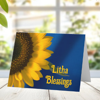 Tarjeta Girasol Amarillo en el Solsticio de Verano Litha A