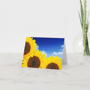 Tarjeta Girasol Amarillo Flor Hola, Amor, Te Extraño