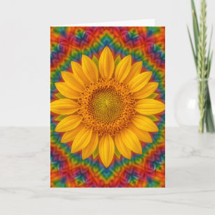 Tarjeta Girasol Caleidoscopio