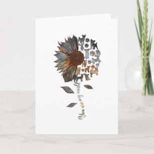 Tarjeta Girasol Chihuahua Eres Mi Mundo Amantes de Perros