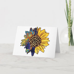 Tarjeta Girasol Colorido Manta 