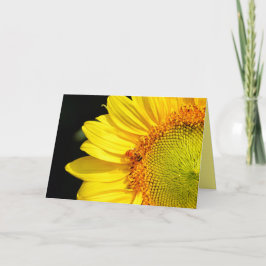 Tarjeta Girasol con abeja de miel