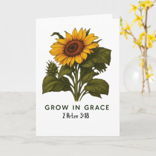 Tarjeta Girasol Crece en Gracia