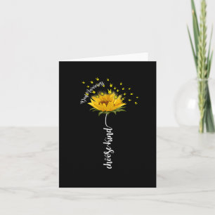Tarjeta Girasol de concienciación Elige Cinta Amarilla Ama