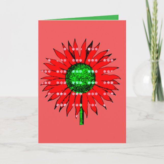 Tarjeta Girasol de Navidad  (Anverso)
