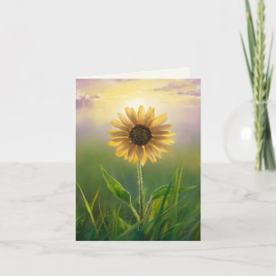 Tarjeta Girasol de simpatía gracias