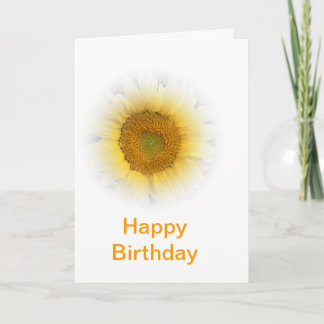 Tarjeta Girasol feliz cumpleaños