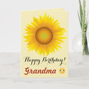 Tarjeta Girasol - ¡Feliz cumpleaños, abuela!