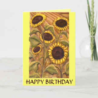 Tarjeta girasol Feliz cumpleaños Personalizado tar