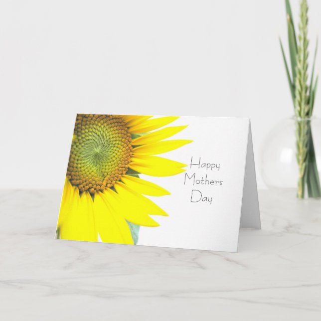 Tarjeta Girasol Feliz Día de las Madres (Anverso)