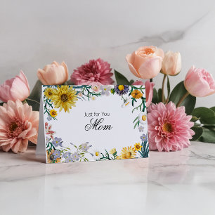 Tarjeta Girasol Feliz y Floral de Primavera