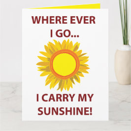 Tarjeta Girasol Girasol Luz Solar Girasol