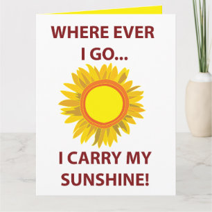 Tarjeta Girasol Girasol Luz Solar Girasol