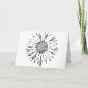 Tarjeta Girasol ilustrado