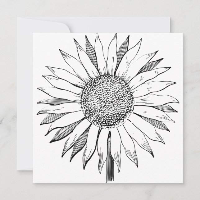 Tarjeta Girasol ilustrado (Anverso)