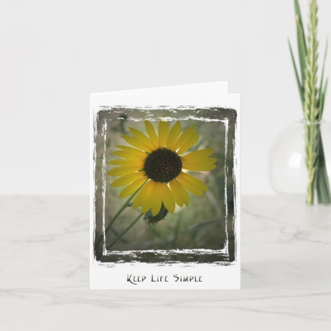 Tarjeta girasol KeepLifeSimple (Anverso)