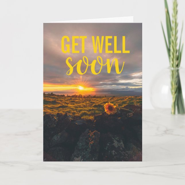 Tarjeta Girasol| Mejore pronto (Anverso)