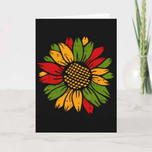 Tarjeta Girasol Mes de la Historia Negra Colores Hombres M