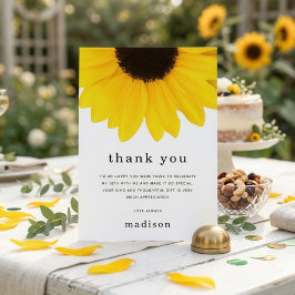 Tarjeta Girasol Moderno Agradecimiento Cumpleaños 18