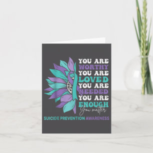Tarjeta Girasol Motivacional Apoyo Prevención del Suicidio