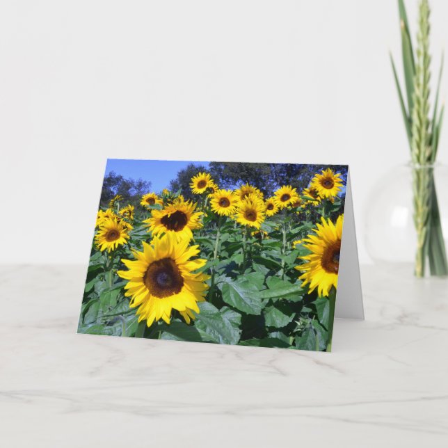 Tarjeta Girasol para la mamá (Anverso)