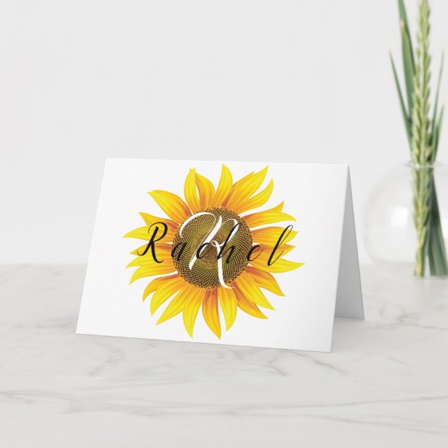 Tarjeta Girasol personalizado (Anverso)
