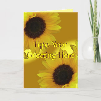 Tarjeta girasol Personalizado de la tarjeta de bie