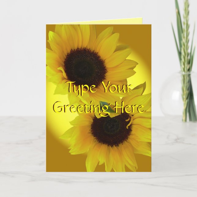 Tarjeta girasol Personalizado de la tarjeta de bie (Anverso)
