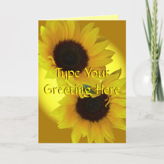 Tarjeta girasol Personalizado de la tarjeta de bie