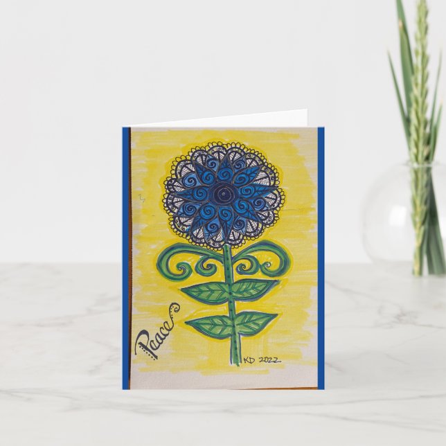 Tarjeta Girasol por la paz (Anverso)