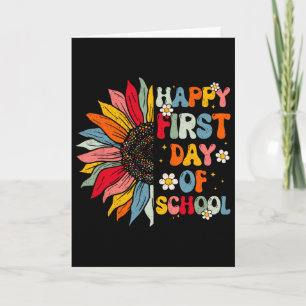 Tarjeta Girasol Primer Día De Escuela Maestro Fin De Año P