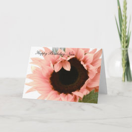 Tarjeta Girasol rosado