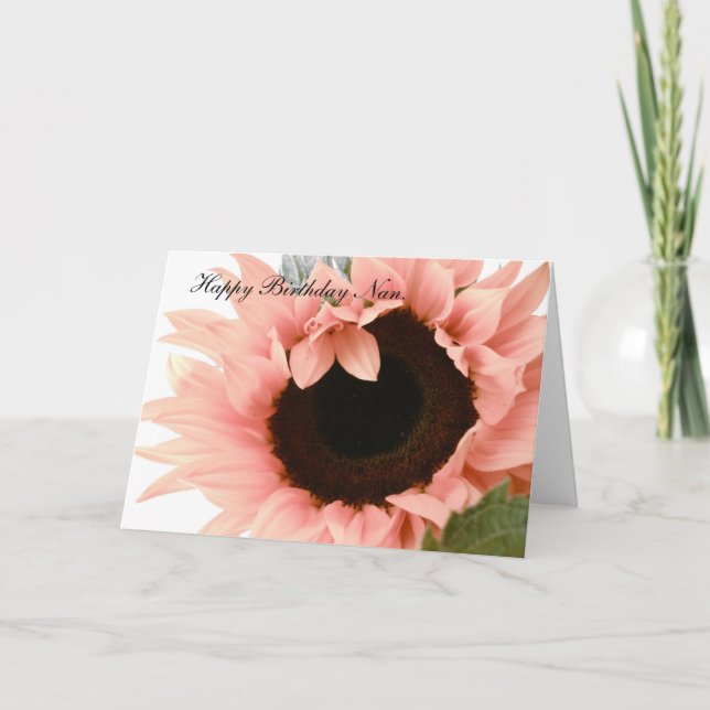 Tarjeta Girasol rosado (Anverso)