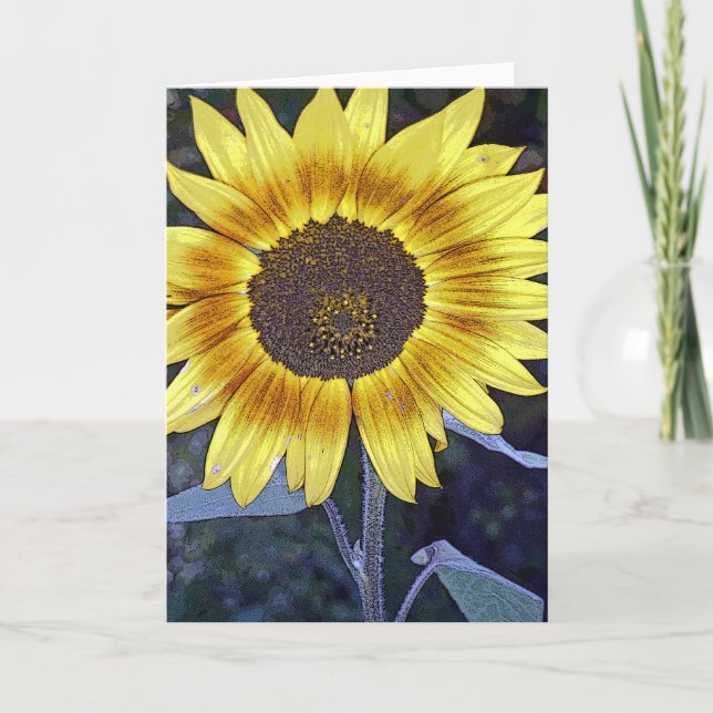 Tarjeta Girasol salvaje (Anverso)