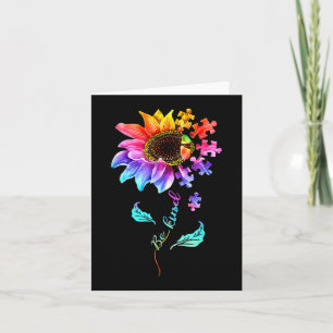 Tarjeta Girasol Sea Kind Puzzle Piece Autism Awareness Mo