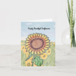 Tarjeta Girasol Simplemente Hermoso