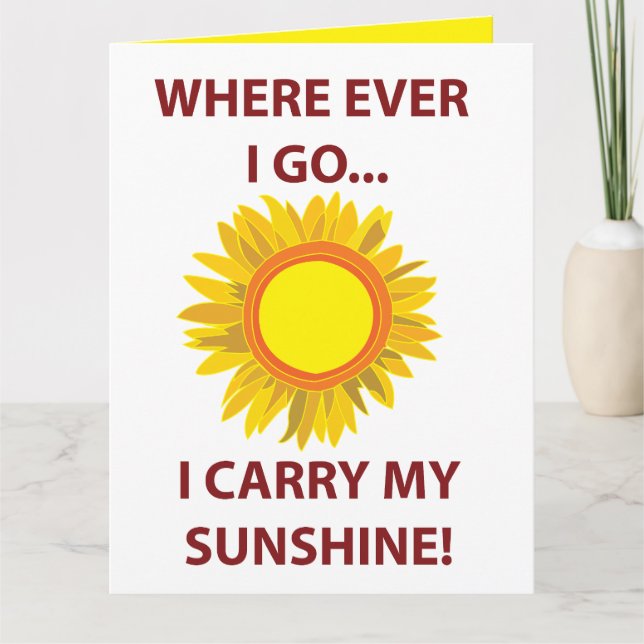 Tarjeta Girasol Sol Girasol Luz Solar (Anverso)